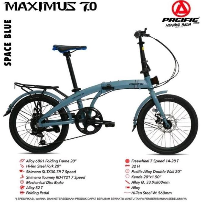 Terlaris Sepeda Lipat Pacific  20Inci