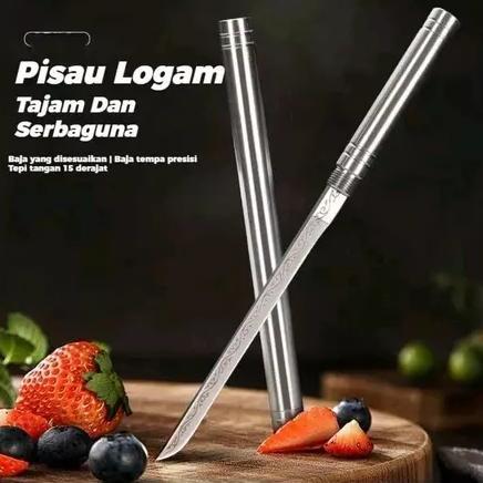 Terbaru Pisau Dapur Motif Tongkat Baja Tahan Karat Super Tajam Stainless Portable Fruit Knife Kitche