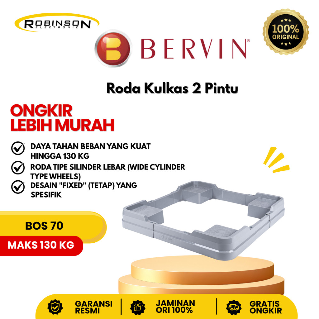 Roda kulkas 2pintu Bervin BOS 70