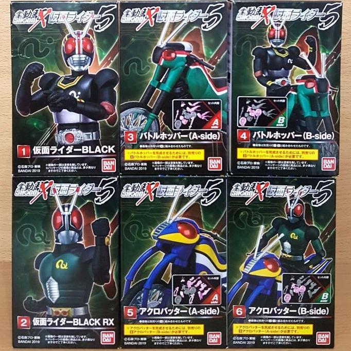 SHODO-X KAMEN RIDER 5 [Masked Rider BLACK Burakku RX Battle Hopper Battlehopper Acro Batter Acrobatt