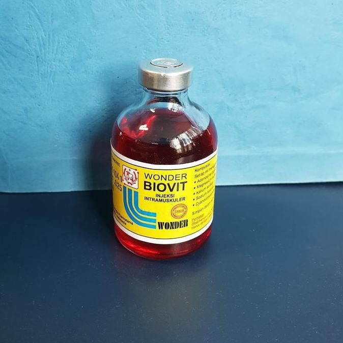 TERBARU - Wonder Biovit injeksi 50 ml penguat otot stamina ATP hewan