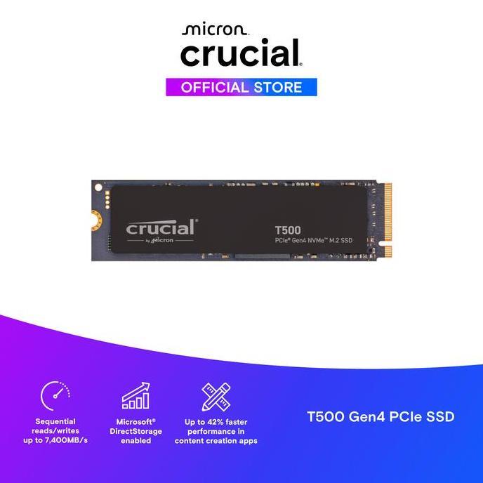 WARUNGLEKYANTO - CRUCIAL SSD T5 PCIE GEN4 NVME M.2 SSD 1TB 2TB 4TB NON HEATSINK