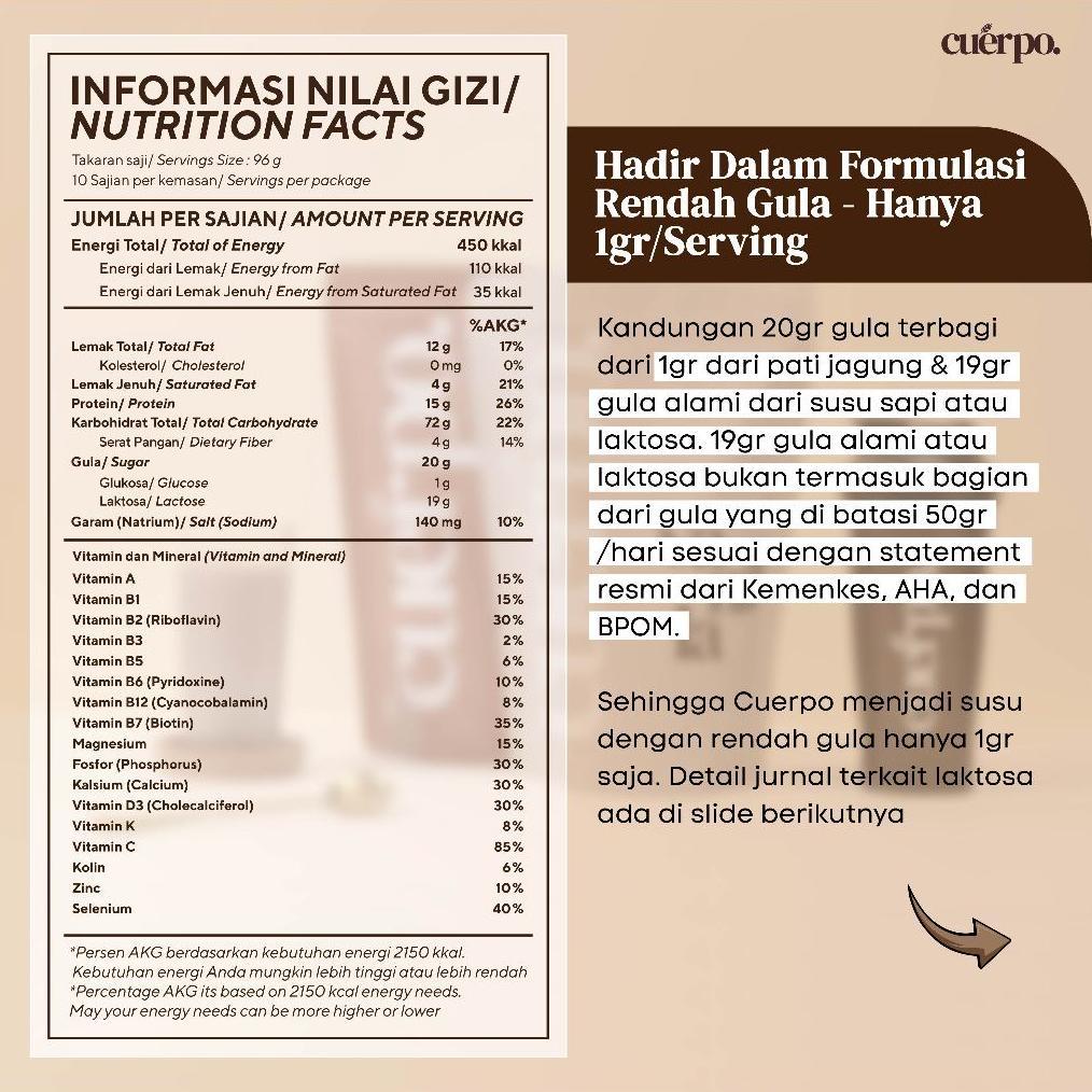 cuci gudang cuerpo susu tinggi kalori & protein 960 gram