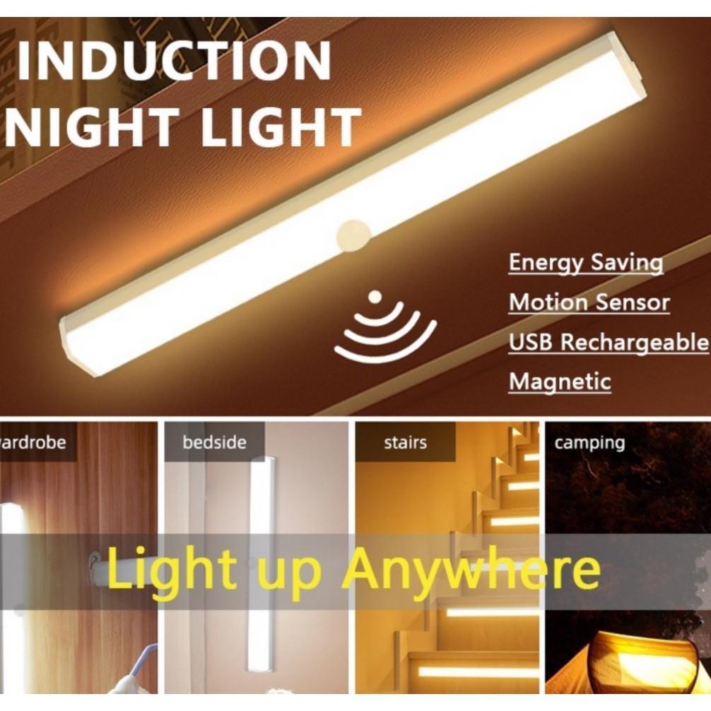 bestpromo lampu tl led sensor gerak magnetic motion sensor lampu stick panjang 10,20,30-50 cm dapat 