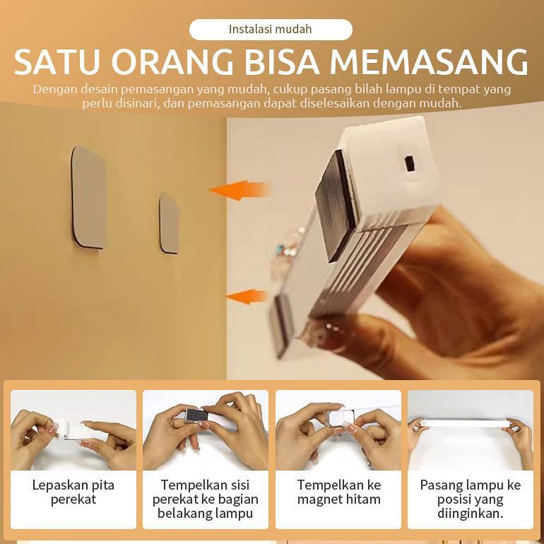 NEW LAMPU TL LED SENSOR GERAK MAGNETIC MOTION SENSOR LAMPU STICK PANJANG 10,20,30-50 CM DAPAT DI CAS