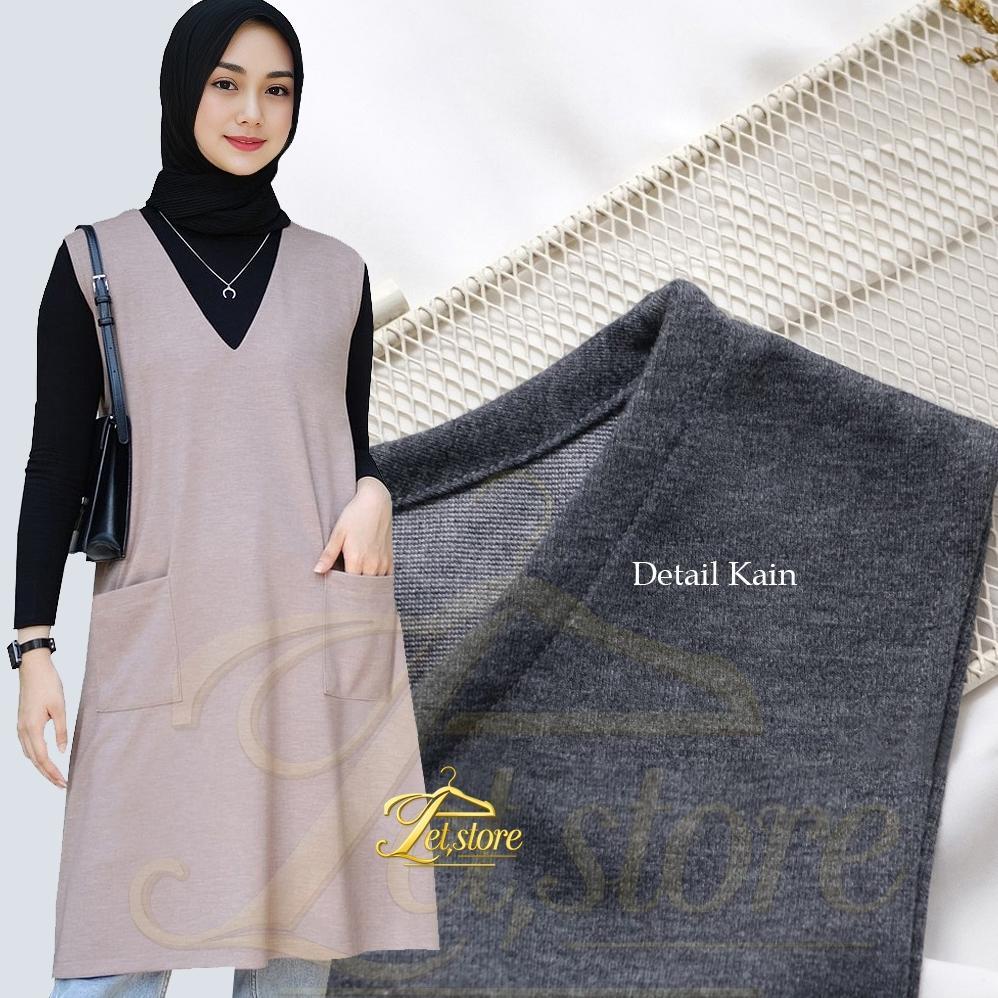 MURAH Tunic Polosan Wanita Muslimah Kekinian / Long Tunic Jumbo KEKINIAN