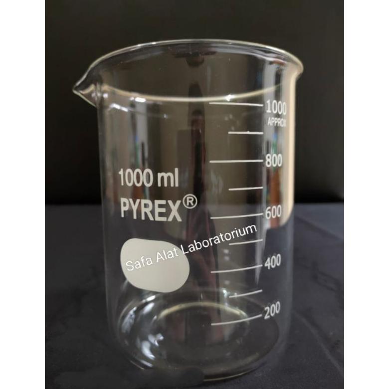 Ready Beaker Glass 1000ml Pyrex Gelas Takar Gelas Kimia Gelas Piala Pyrex
