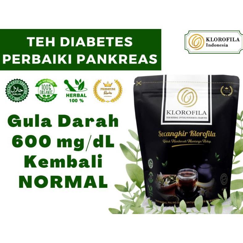 Teh Klorofila Herbal Diabetes [ PROMO - 1 Pcs KLOROFILA ] - ORI - Herbal Diabetes Ampuh
