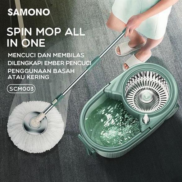 Alat Pel Lantai Fiber Samono Spin Mop