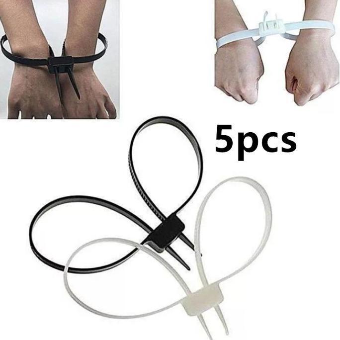 FARMUKE 5pcs Borgol Plastik Borgol Tangan Plastik Borgol Plastik Handcuff Cable Ties
