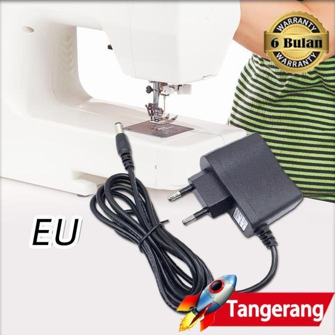 FARMUKE Adaptor Kabel Listrik Mesin Jahit Mini Sewing Portable 12V 2A AC DC