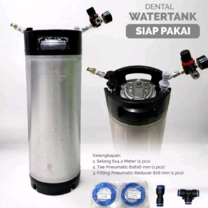 Water Tank Dental Lengkap Regulator set 19 liter Kondisi Baru / Tabung Air Dental Unit Mulut Kerak G