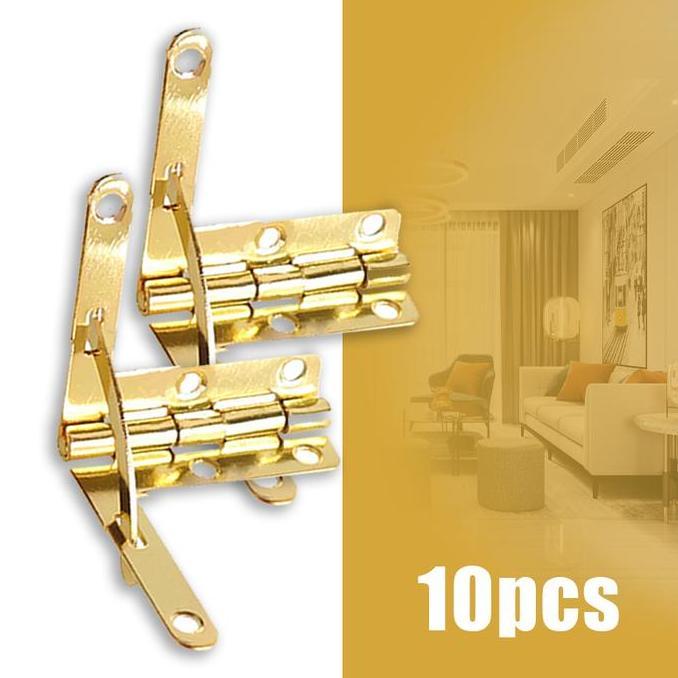 MVRN 100pcs Engsel Siku Engsel 90'' Engsel Siku Kotak Perhiasan Mini Engsel L untuk Box 3.3.3cm