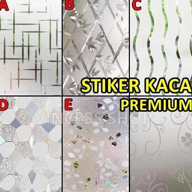 Stiker kaca jendela pintu motif premium kaca film sunblast