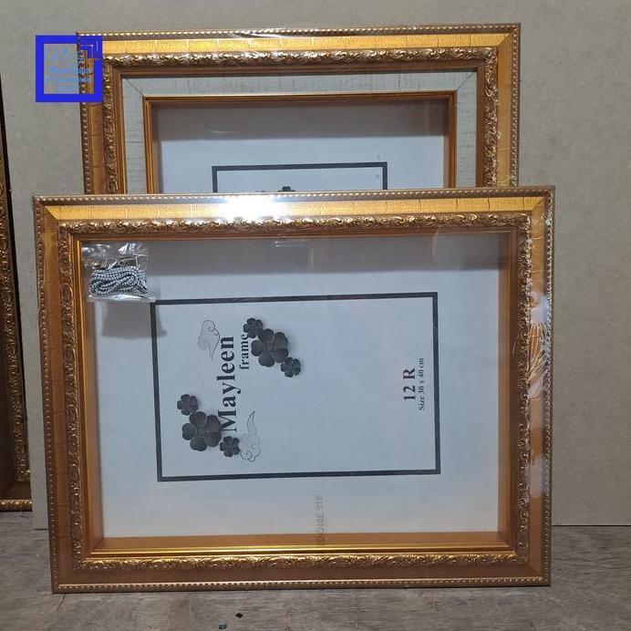 Frame bingkai figura 3D mahar scrapbook 12r 30x40 linen