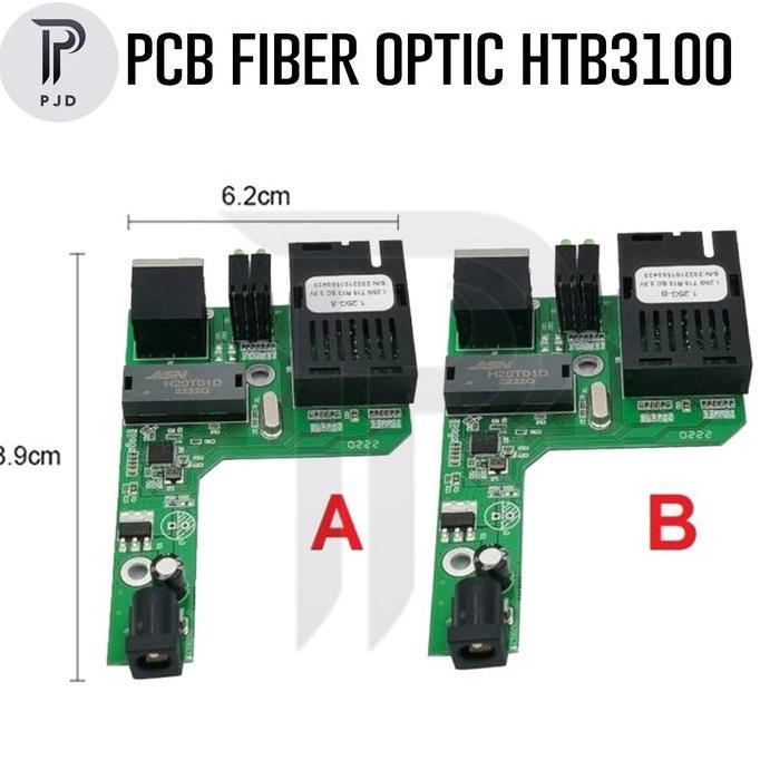 PCB Netlink HTB-3100 A+B Side A Side B Fiber Optic Media Converter FO