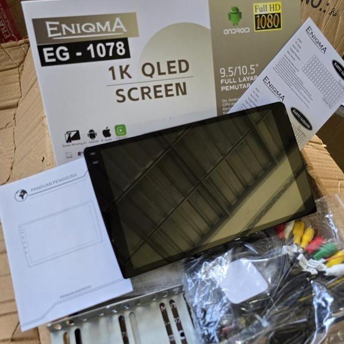 HEAD UNIT ANDROID ENIGMA EG 1078 CARPLAY ENIQMA EG 1078 QLED SCREEN FREE KAMERA MUNDUR
