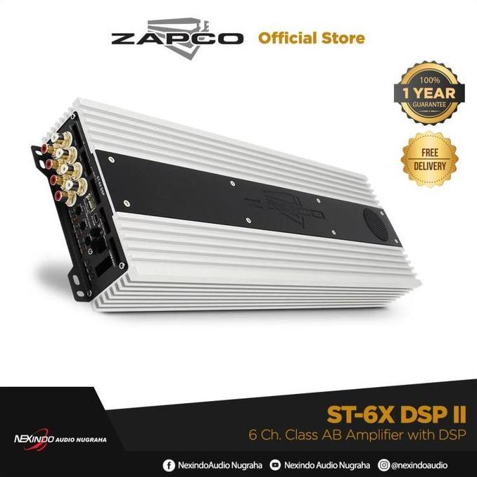 Power Zapco ST-6X DSP / ST6X DSP Amplifier 6 Ch Class AB With DSP 8 Ch