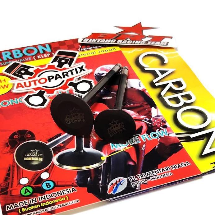 Payung Klep BRT 28 24 34 29 5mm MIO NOUVO FINO HEAD BRT Valve Klep Carbon 28 24 34 29 Batang 5 mm PN