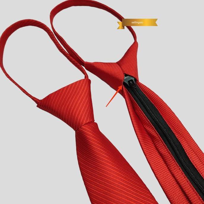dasi merah pria dasi merah instan dasi siap pakai dasi kantor pria Best Seller