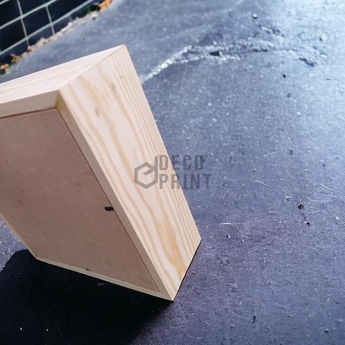 SidsWood [3D207] Pigura 3D Kayu 20x20x7 cm Bingkai Mahar, Perhiasan, Foto, Bunga Kering | Frame Jati