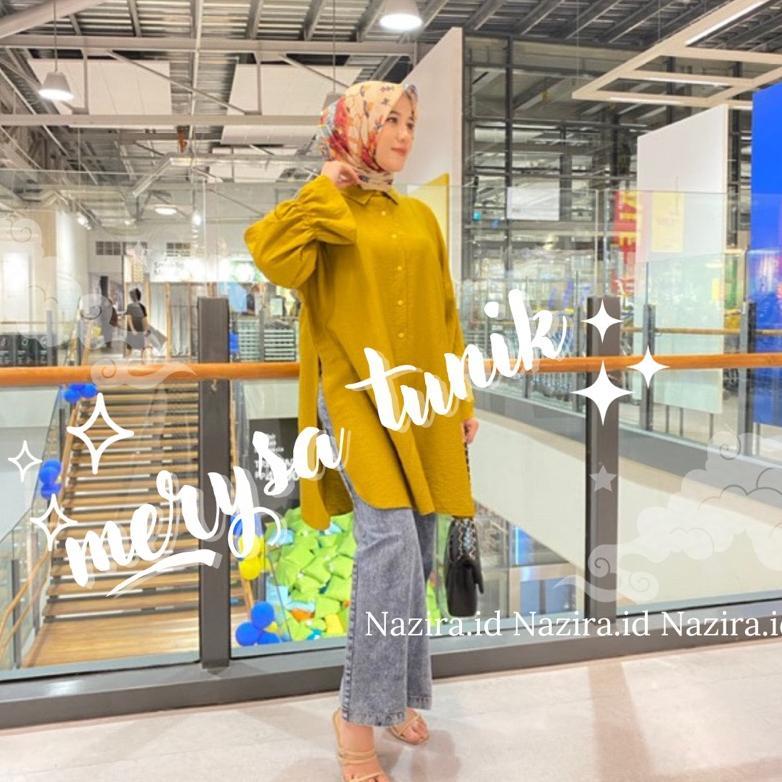 PREMIUM ZR SLIT TUNIK - Aqila Slit Tunik Belah Samping Long Jumbo Wanita Terbaru