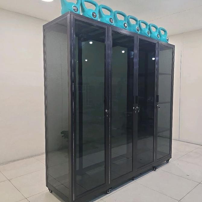 '' TC ALUMINIUM LB539 200X55X194 B LEMARI RAK BAJU PREMIUM ALUMINUM TEBAL 1X2 INCH FULL GANTUNGAN HA