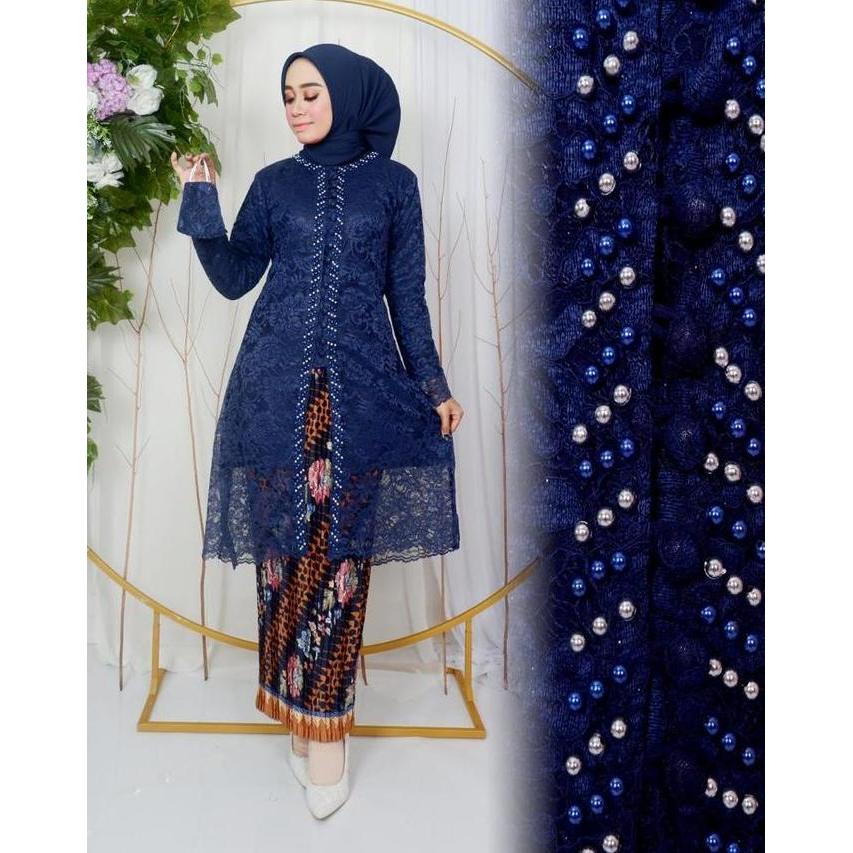 DB161 - DJ Collection 21  Setelan Kebaya Kancing 1000 Payet Tunik Kebaya Tunik Panjang Kebaya Busui 