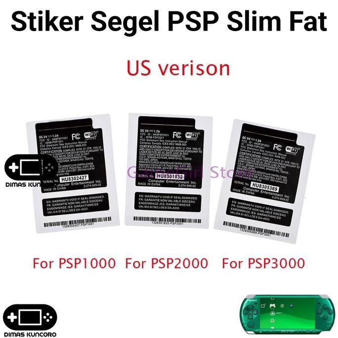 Stiker Segel PSP Slim Fat sticker baterai battery void psp slim fat 1000 2000 3000