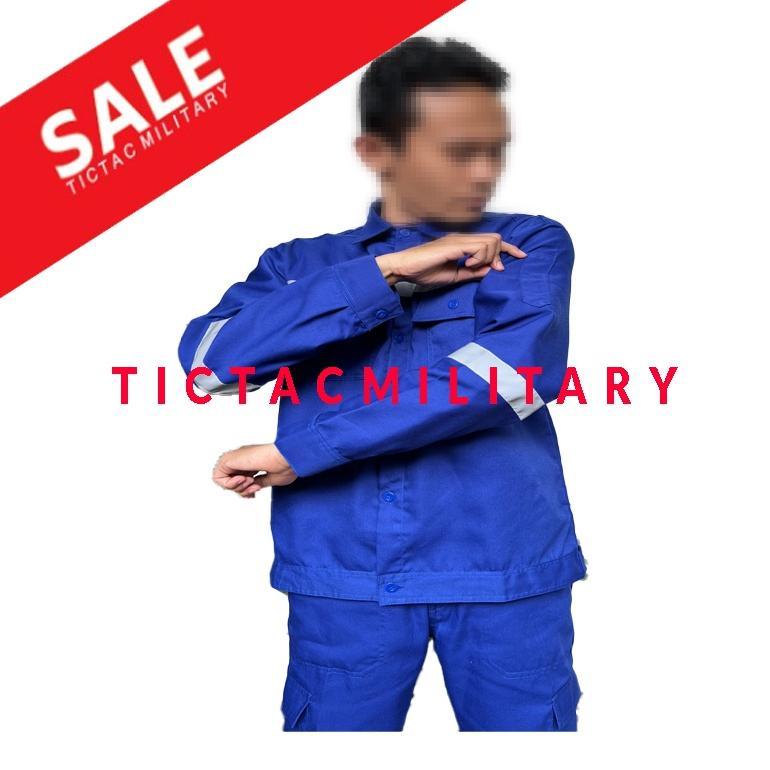 BEST SELLER KEMEJA SAVETY BAJU SAFETY KATELPAK WERPAK KEMEJA SERAGAM SAFETY KERJA TEHNIK LAPANGAN BA