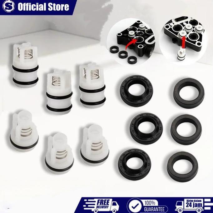 OSHAKAN Sparepart Jet Cleaner High Pressure 12pcs Oil Seal Water Seal Inlet Valve Outlet Valve Jet C
