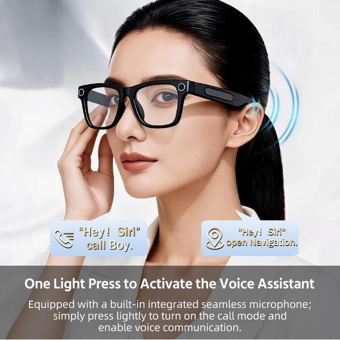 XARANA AG01 Kacamata Pintar AI Bluetooth 5.4 Kamera Video Smart Glasses Bluetooth Kacamata Kamera