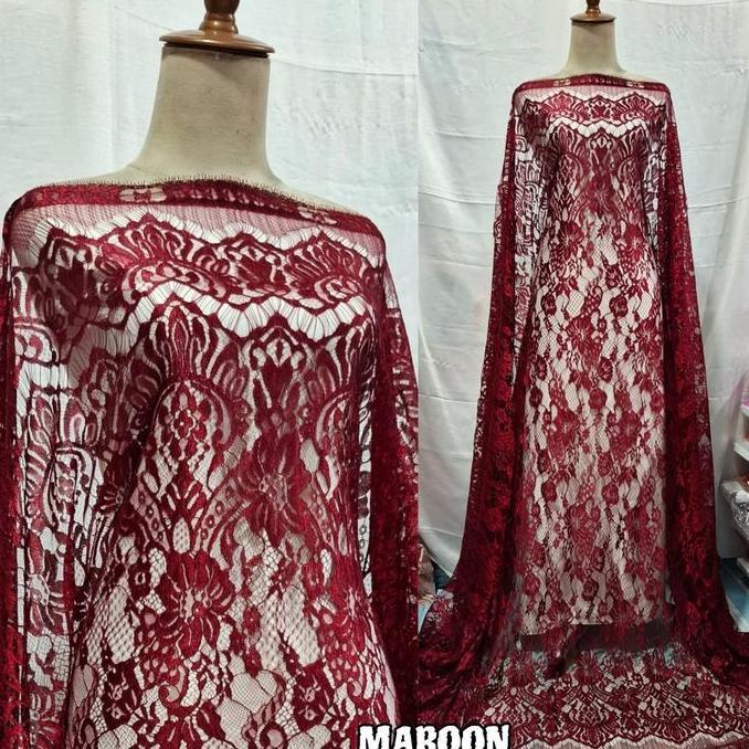 DS219 >> KAIN BROKAT SEMI FRANCIS  BAHAN KEBAYA MODERN BROKAT HALUS BROKAT LEMBUT