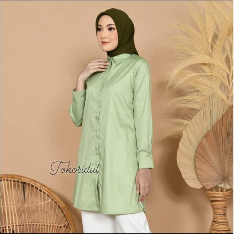 paket hemat tunik santri putri/tunik warna putih/tunik toyobo premium/baju tunik wanita/kemeja tunik