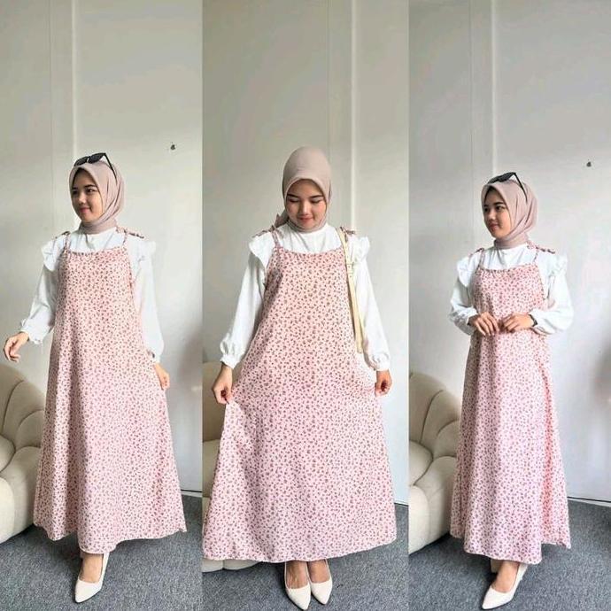 DS339 >> Overall Wanita kekinian /Fashion wanita/Overall Dress Motif