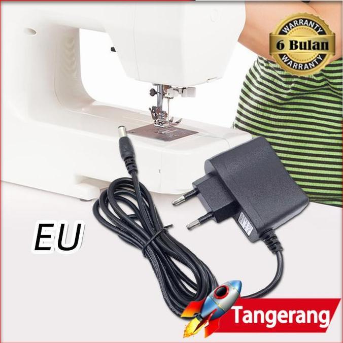 VEZALA Adaptor Kabel Listrik Mesin Jahit Mini Sewing Portable 12V 2A AC DC