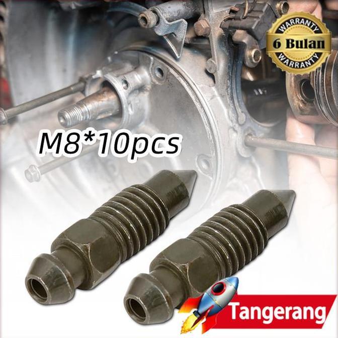 VEZALA 10pcs Onderdil Baut Nepel Angin M8 / Nepel Angin M8/ Baut Setelan Angin