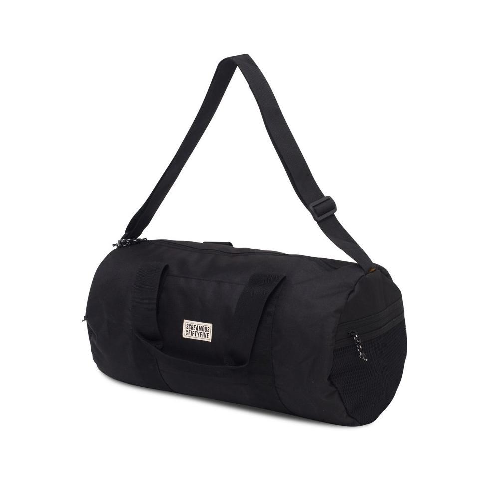 ORIGINAL SCREAMOUS TAS FITNESS GYM TRAVEL DUFFLE BAG SOILE BLACK