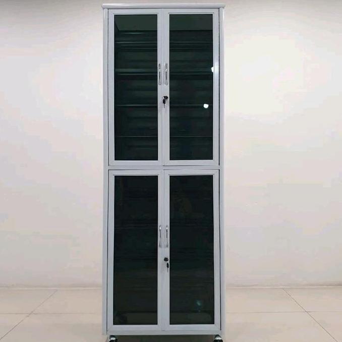 FYP TC ALUMINIUM LS61 65X38X179 W LEMARI RAK SEPATU 10 SUSUN ALUMINUM 20U PUTIH MUAT 30 PASANG AWET 