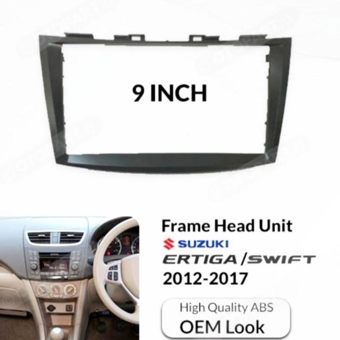 frame head unit android 9 inch mobil suzuki ertiga 2012-2017