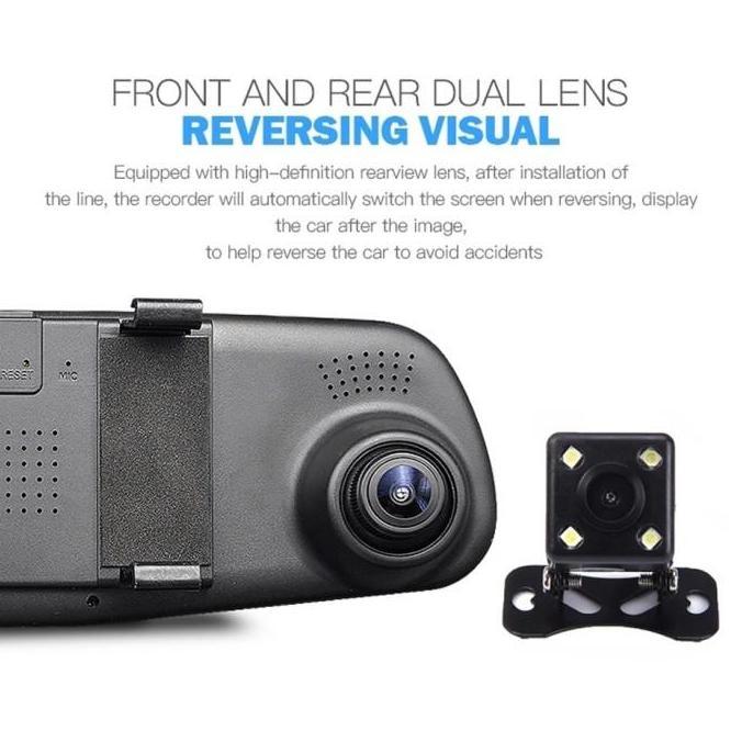Kamera Mobil Kaca Spion 2 Kamera - Dvr Mobil Kaca Spion KMS02