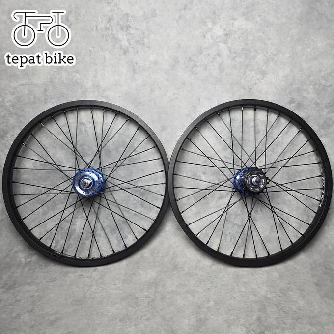 Wheelset BMX 20 Inch Viva Cycle x OXO HB-432 x Freewheel Strummer ASMR / Roda Jadi Sepeda Alloy Doub
