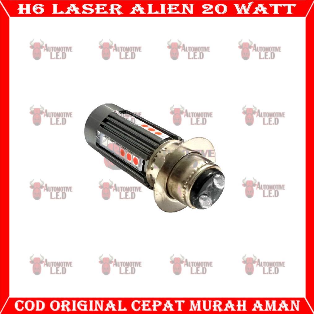 big sale original lampu utama motor h6 laser 30 led alien h6 led laser 2 warna hi / loo 20 watt | bo