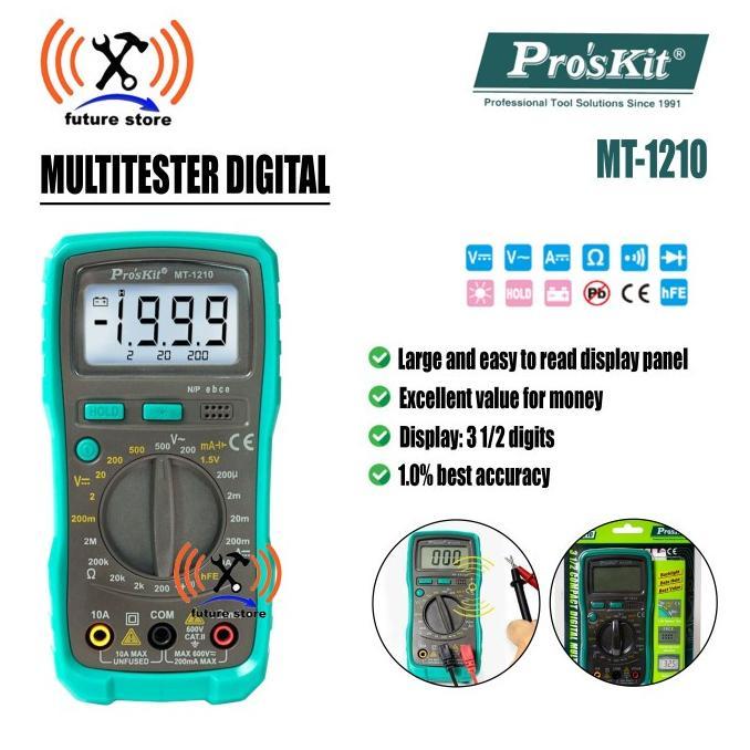 ProsKit MT1210 3 1/2 Compact Digital Multimeter Avometer Multimeter Digital Proskit MT1210 Original 