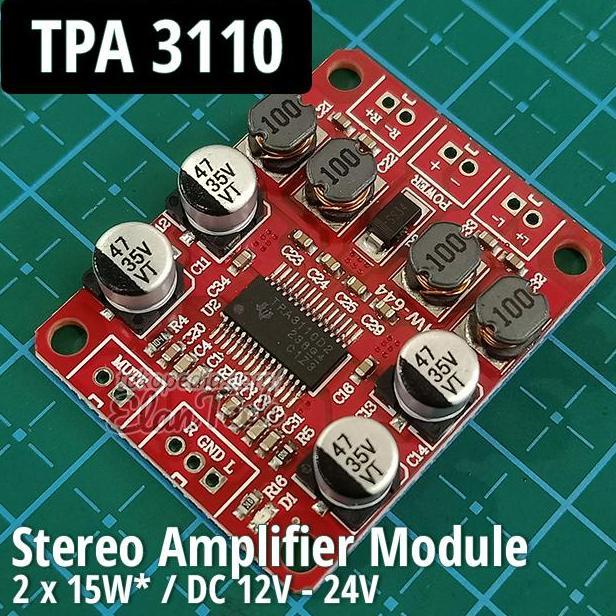Modul Tpa3110 Power Amplifier 2X15W Stereo Hw-644 Tpa 3110 Class D Elantech Baru