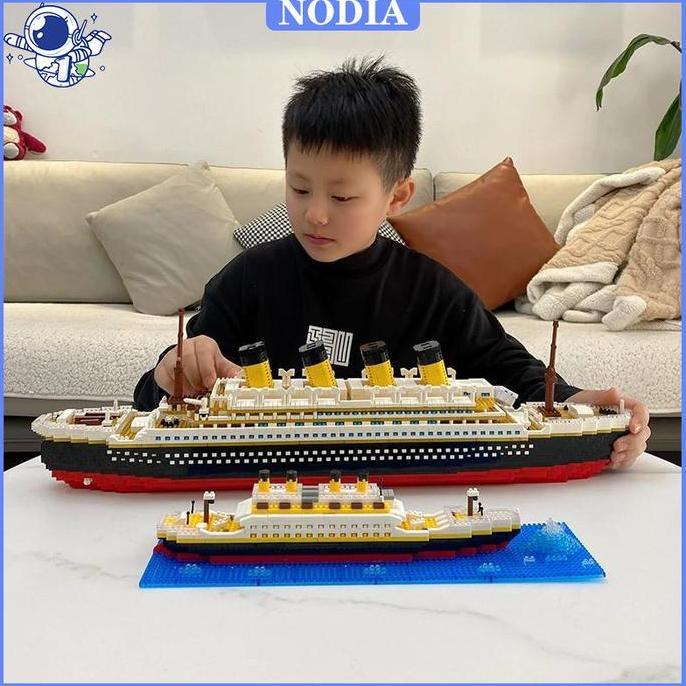 habeplaski89 - nodia toys 1878pcs mainan block kapal pesiar besar dengan lampu / kapal pesiar block 