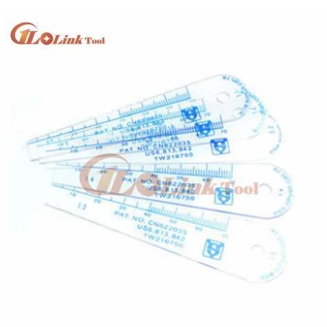 Ready 18 sheet Plastic Feeler Gauge Feeler Plastic Plugs 0.05-1.5mm Thickness Gauge Measurement Tool