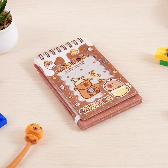 Ataru Album Foto Capybara - Cokelat Photo Album Tempat Penyimpanan Foto Cetak Buku Koleksi Foto