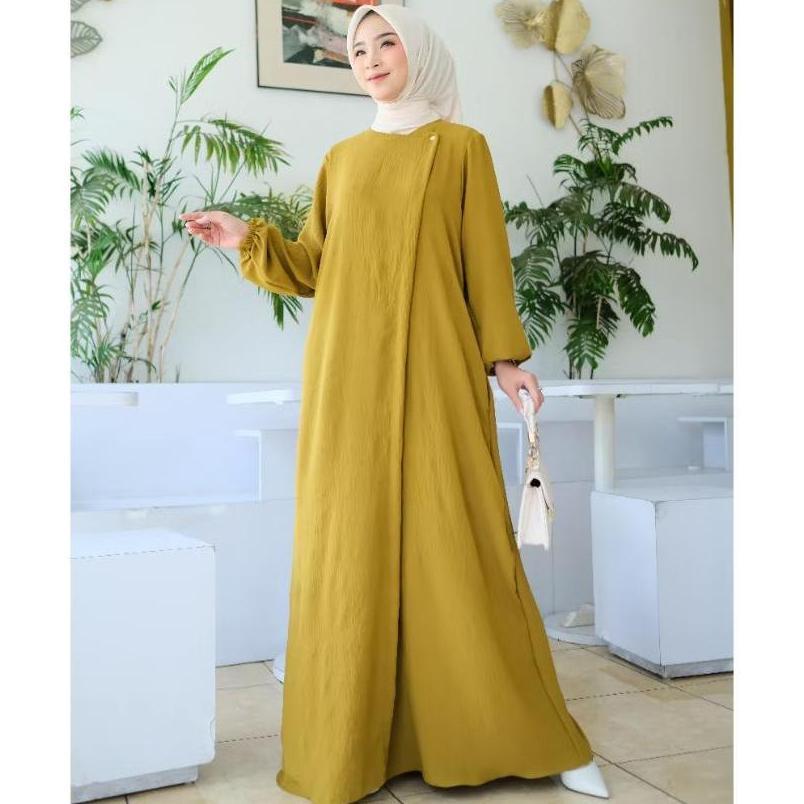 Murah  Maryam Dress Gamis Simpel Elegan Polos Ukuran Jumbo Ld 140 // Gamis Jumbo Simpel Polos // Gam