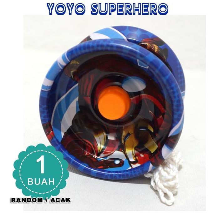 Promo Yoyo Full Besi Superhero Warna Murah - Satuan - Acak - Yoyo Superhero Cod
